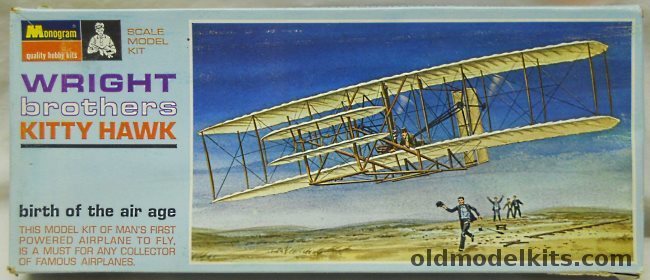 Monogram 1/40 Wright Brothers Flyer I (Kitty Hawk) - Blue Box Issue, PA201-130 plastic model kit